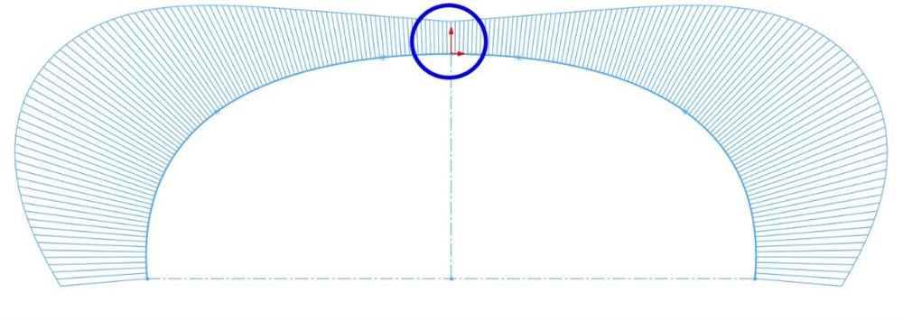 خمیدگی نوع دوم (Tangent) و نحوهی قرارگیری Curvature Combs های آن